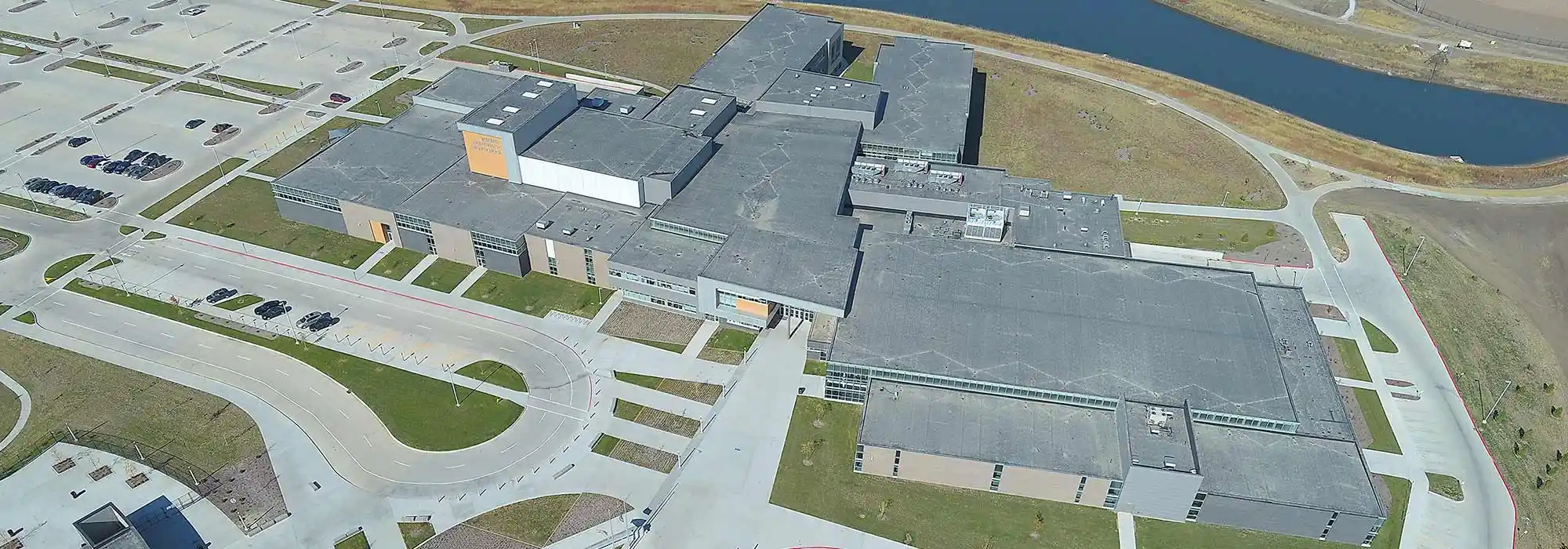 An aerial view of Waukee's Northwest High School.